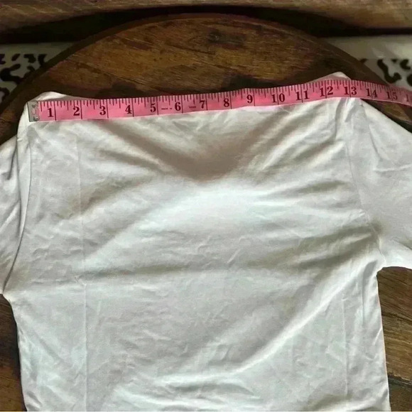 Seroya Ellis Long-Sleeve Peekaboo Cut-Out Top in White. Soft! Size Large. NWT! - Picture 13 of 16